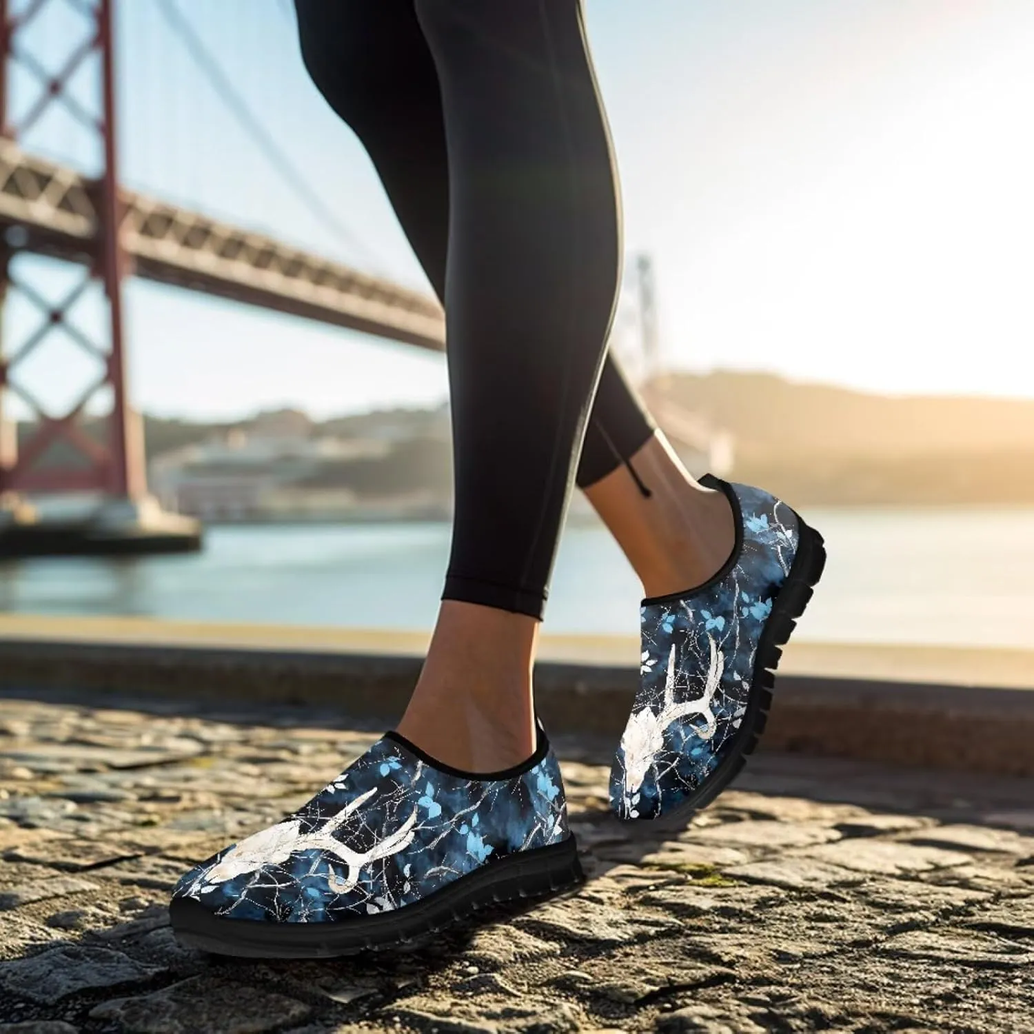 Women Fashion Art Painted Walking Sneaker Lightweight Travel Shoes