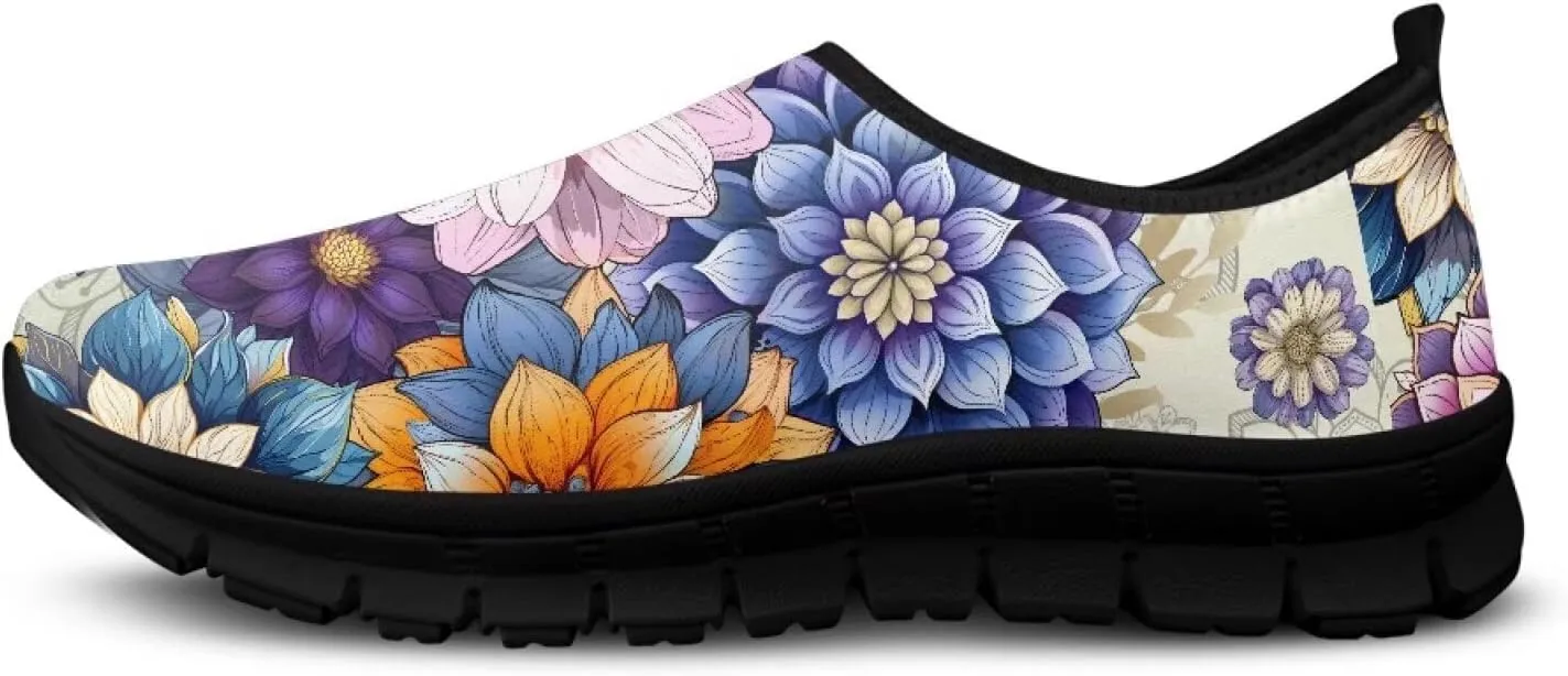 Women Fashion Art Painted Walking Sneaker Lightweight Travel Shoes