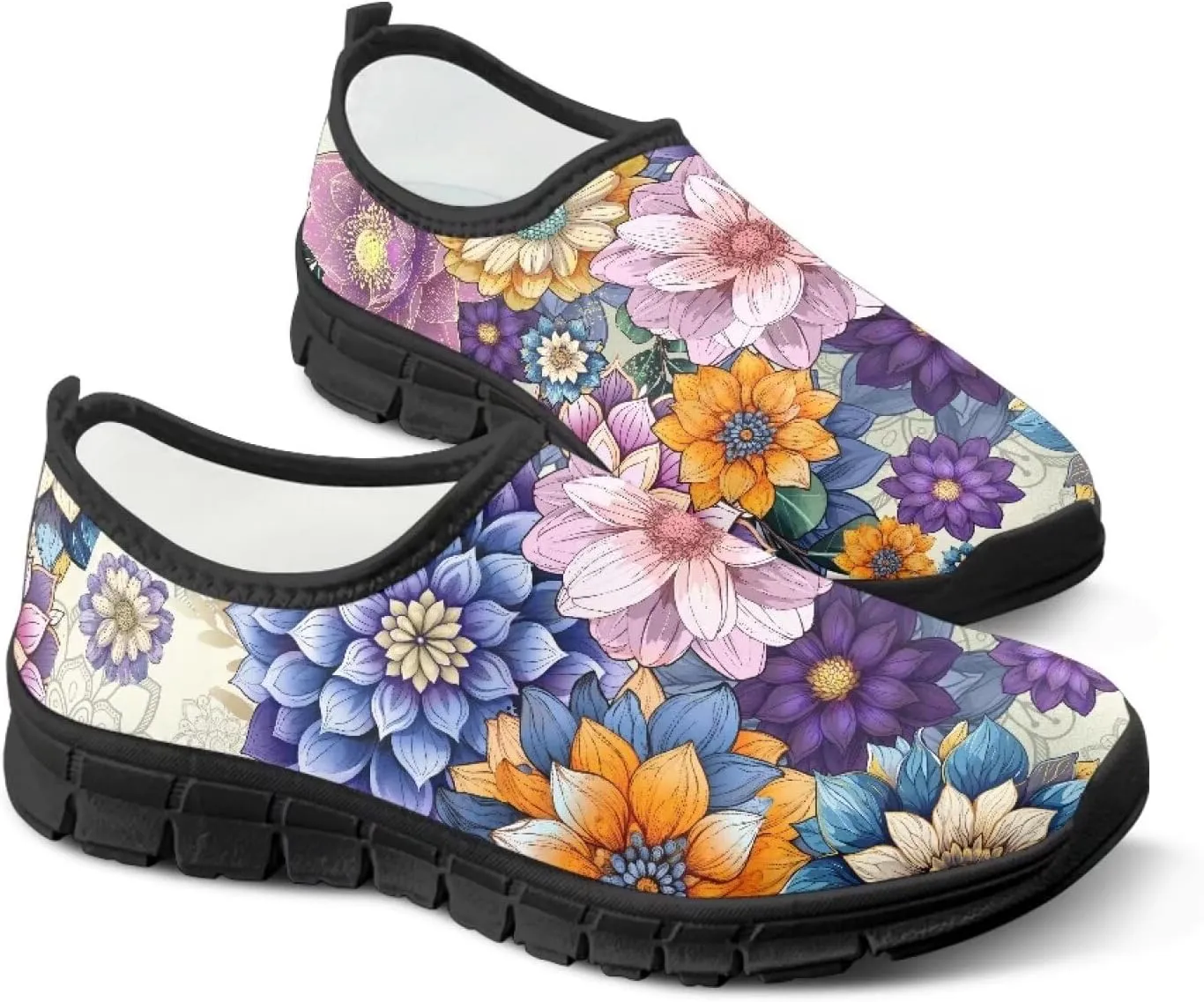 Women Fashion Art Painted Walking Sneaker Lightweight Travel Shoes