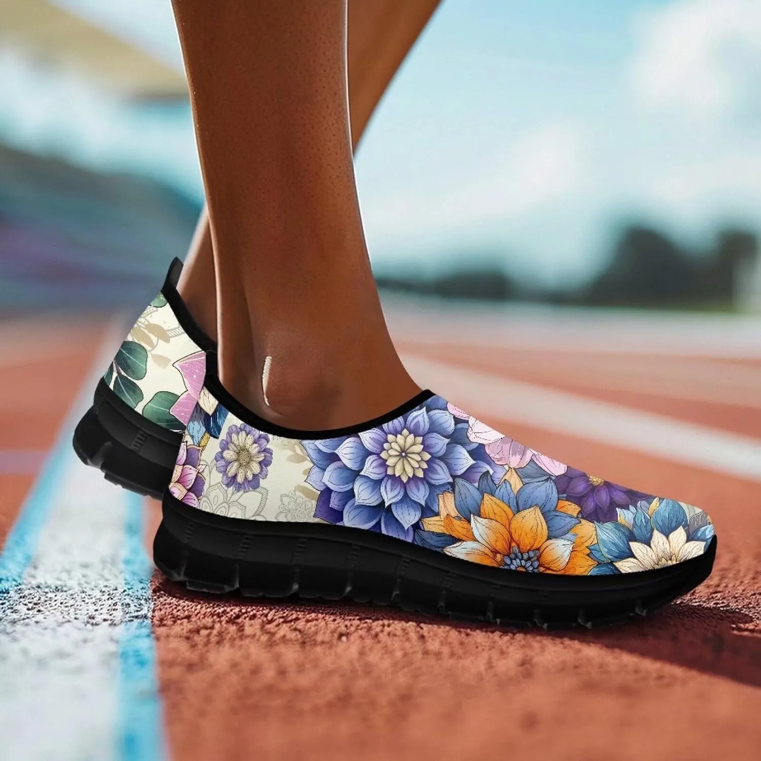 Women Fashion Art Painted Walking Sneaker Lightweight Travel Shoes