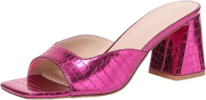 Women Heels Chunky Open Toe Fashion A Footstool Sequins Thick With Women's Shoes Women's High Heeled Sandals