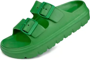 Women Platform Sandals with Arch Support, Adjusetable Buckles Chunky Eva Slides for Woman, Comfortable Lightweight Summer Sandal for Beach,Walking,Sandalias de Plataforma Para Mujer