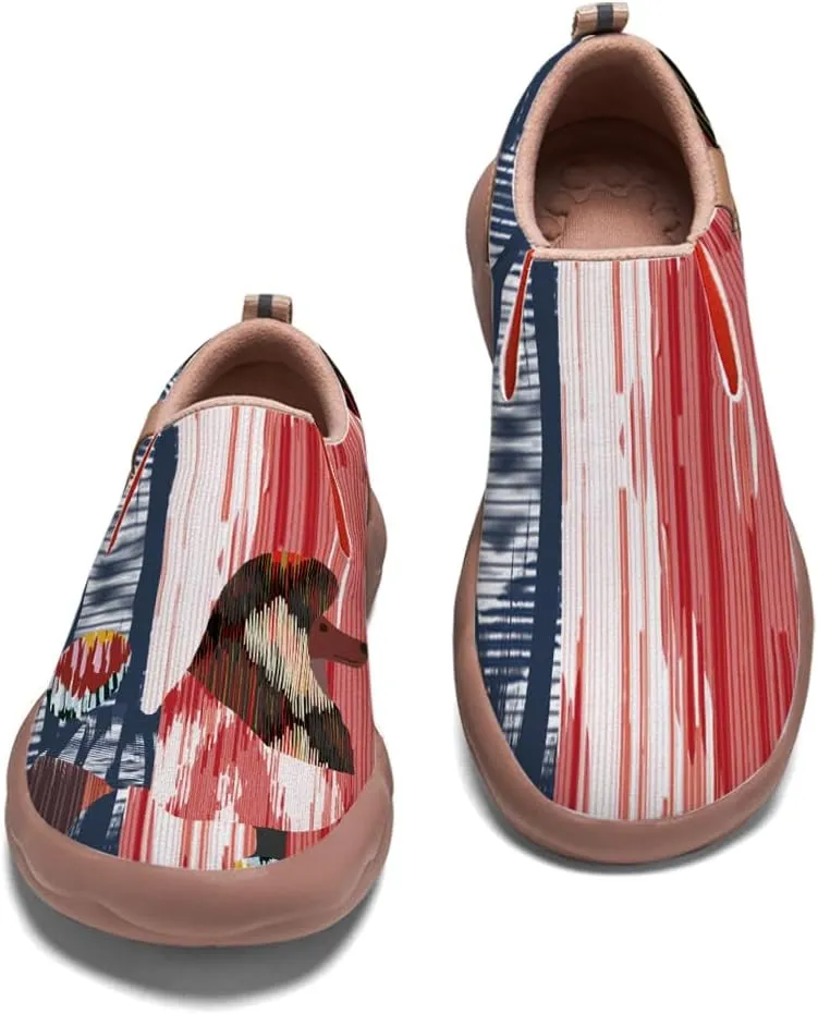 Women's Canvas Travel Shoes Slip-On Casual Loafers Lightweight Comfort Animal Art Painted Ladies Fashion Sneakers
