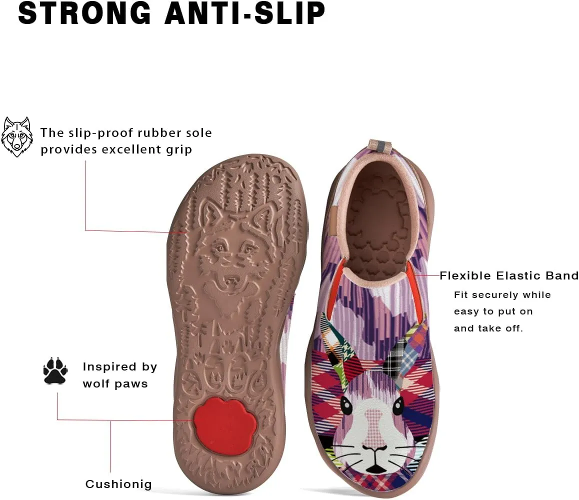 Women's Canvas Travel Shoes Slip-On Casual Loafers Lightweight Comfort Animal Art Painted Ladies Fashion Sneakers