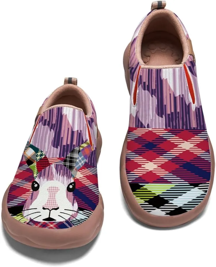 Women's Canvas Travel Shoes Slip-On Casual Loafers Lightweight Comfort Animal Art Painted Ladies Fashion Sneakers