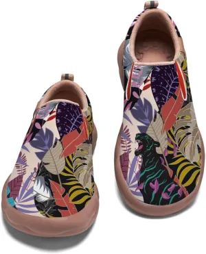 Women's Canvas Travel Shoes Slip-On Casual Loafers Lightweight Comfort Animal Art Painted Ladies Fashion Sneakers