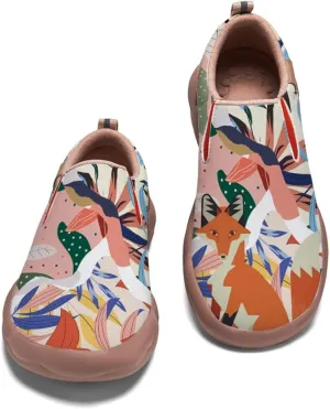 Women's Canvas Travel Shoes Slip-On Casual Loafers Lightweight Comfort Animal Art Painted Ladies Fashion Sneakers