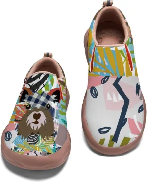 Women's Canvas Travel Shoes Slip-On Casual Loafers Lightweight Comfort Animal Art Painted Ladies Fashion Sneakers
