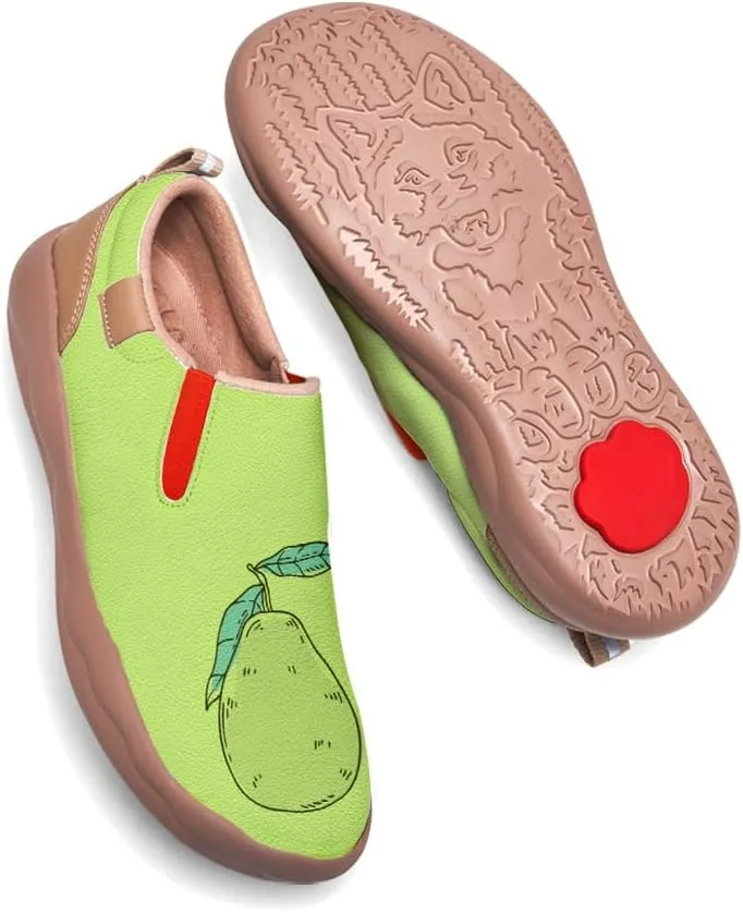 Women’s Casual Travel Shoe - Loafers Slip On Fruit Art Painted Sneakers Comfort Breathe Walking Shoes