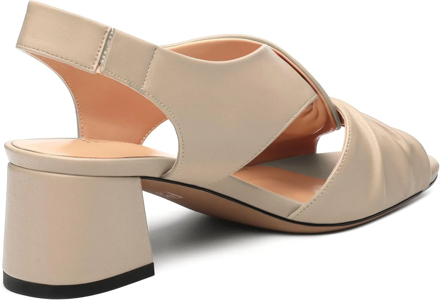 Womens Chunky Block Heels Sandals,Round Open Toe High Heeled Sandals,matte Slip On Ankle Strap Mid Sandals,leisure Dress Party Wedding Shoes 2 In