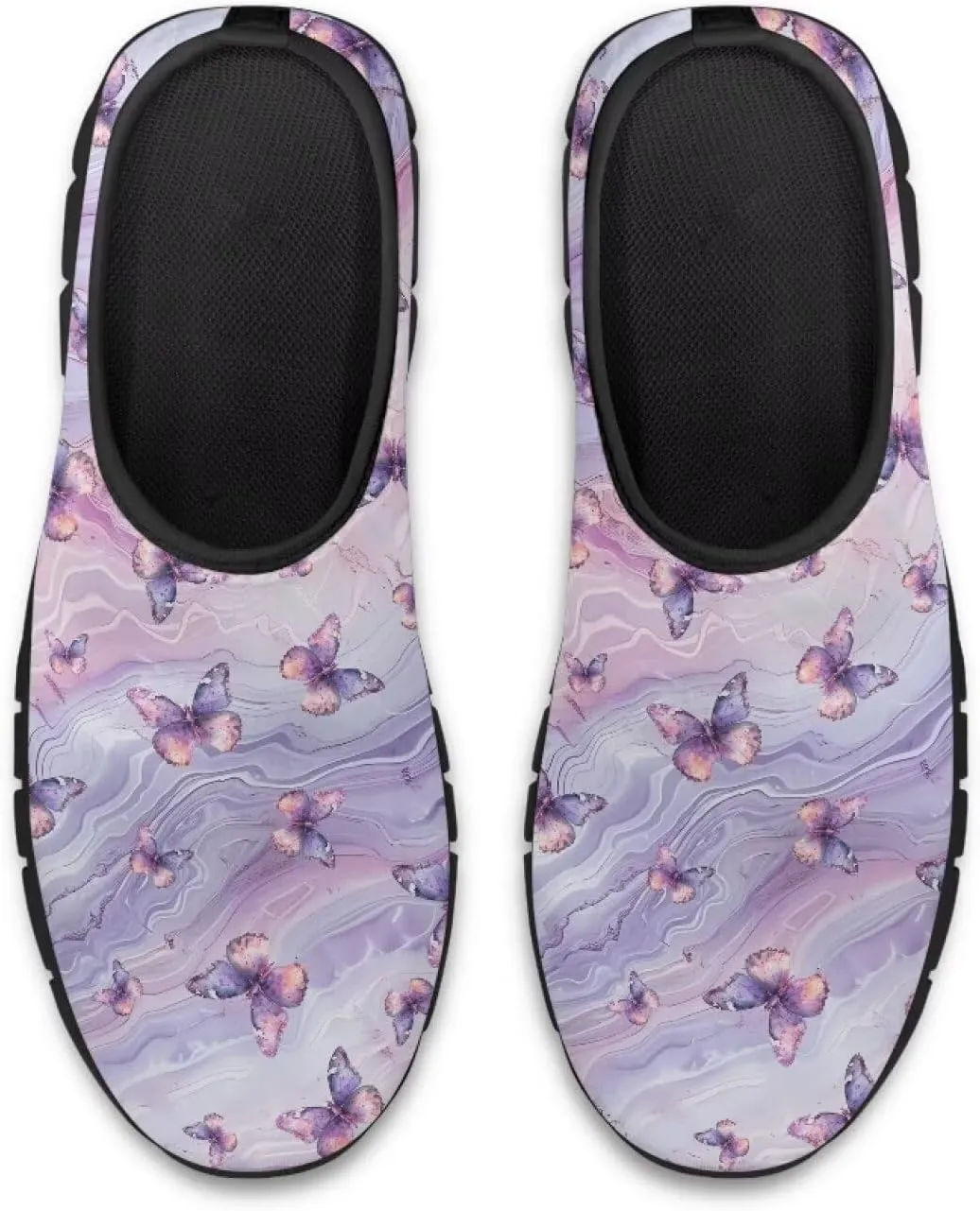 Women's Fashion Sneakers Slip On Walking Loafers Travel Shoes（Black Sole）