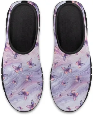 Women's Fashion Sneakers Slip On Walking Loafers Travel Shoes（Black Sole）