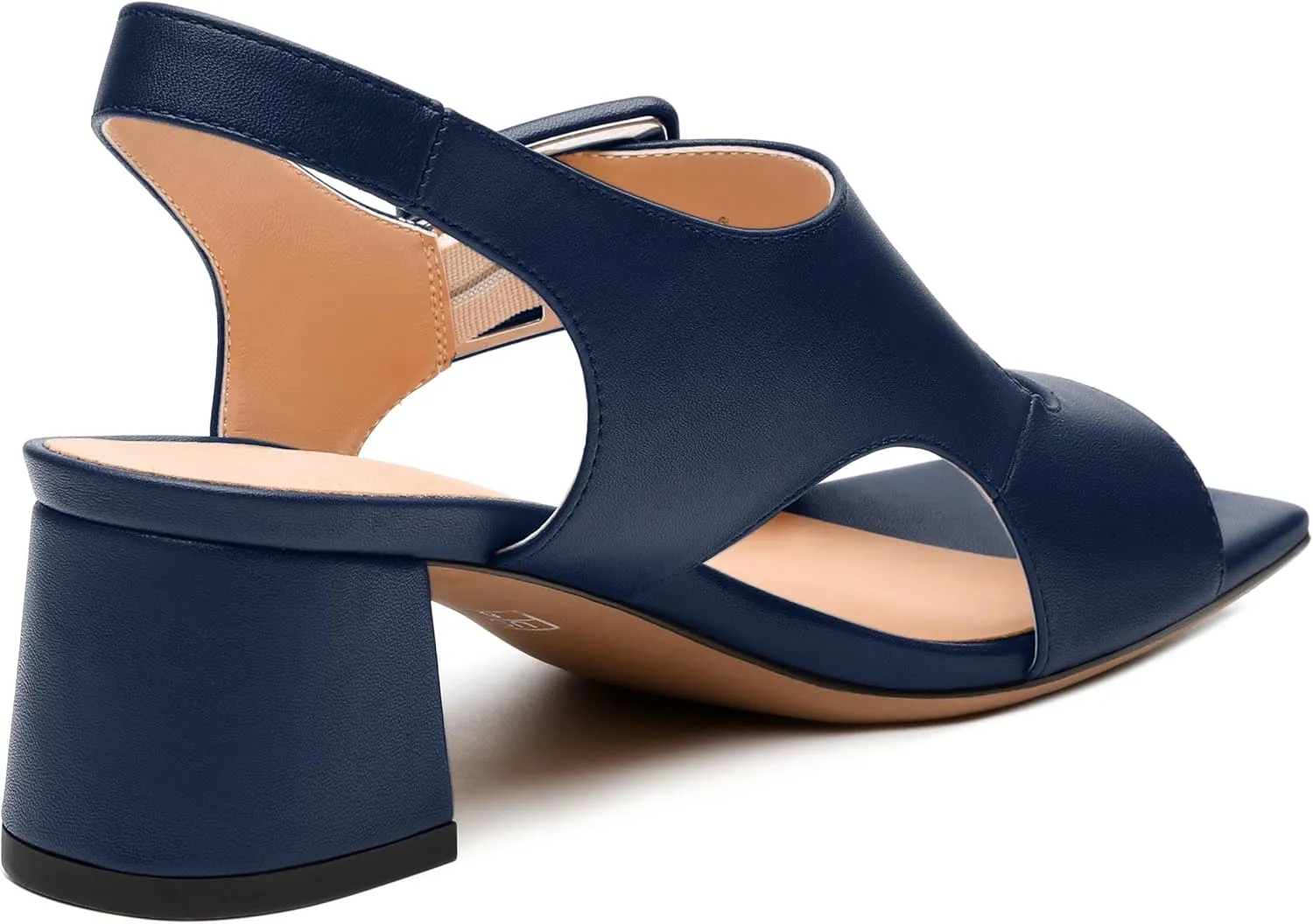 Womens Heeled Sandals Shoes, Square Peep Toe Mid Block Heel Ankle Strap Sandals for Women, Leather Insole Open Toe Chunky Heel Sandals 2"