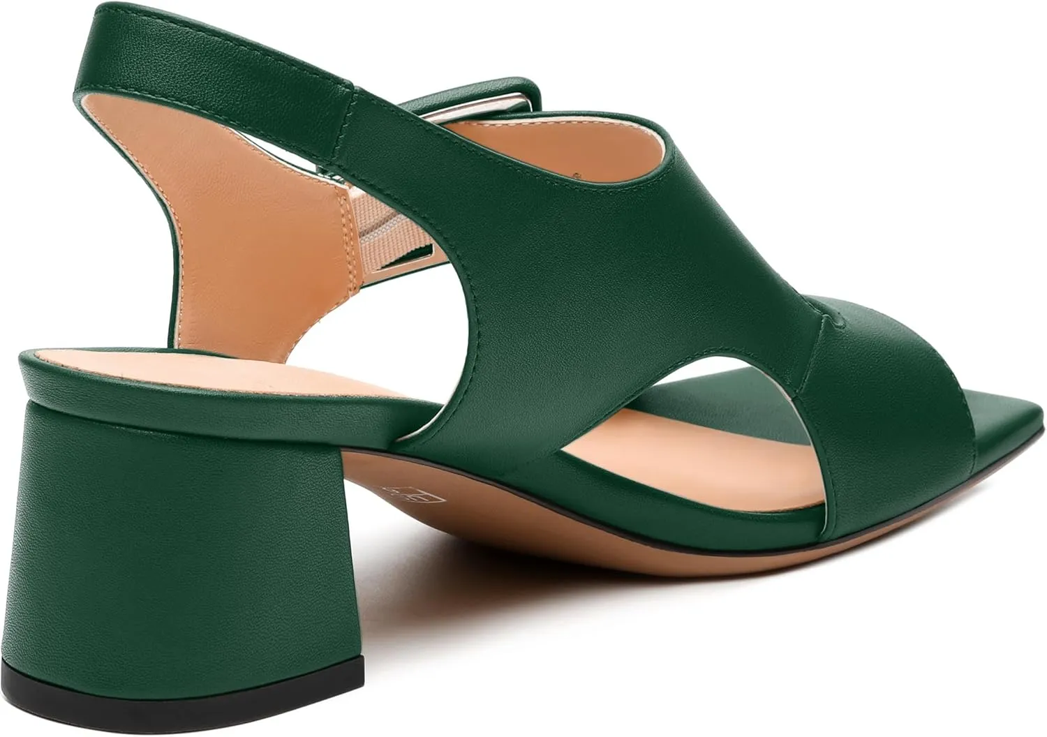 Womens Heeled Sandals Shoes, Square Peep Toe Mid Block Heel Ankle Strap Sandals for Women, Leather Insole Open Toe Chunky Heel Sandals 2"