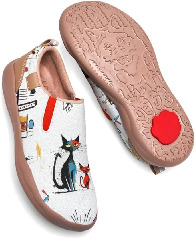 Women's Loafers Shoes Travel Casual Cartoon Animals Art Painted Slip On Lightweight Comfort Ladies Fashion Sneakers
