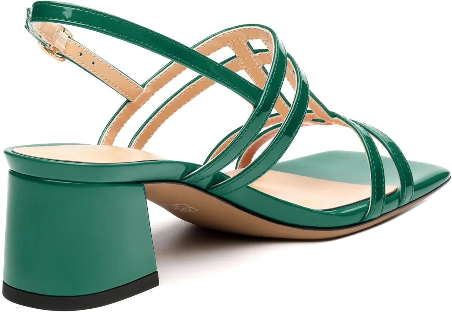 Women's Low Heels Strappy Sandals Square Open Toe Ankle Strap Low HeeL Sandals Comfort Dress Party Wedding Shoes 2"