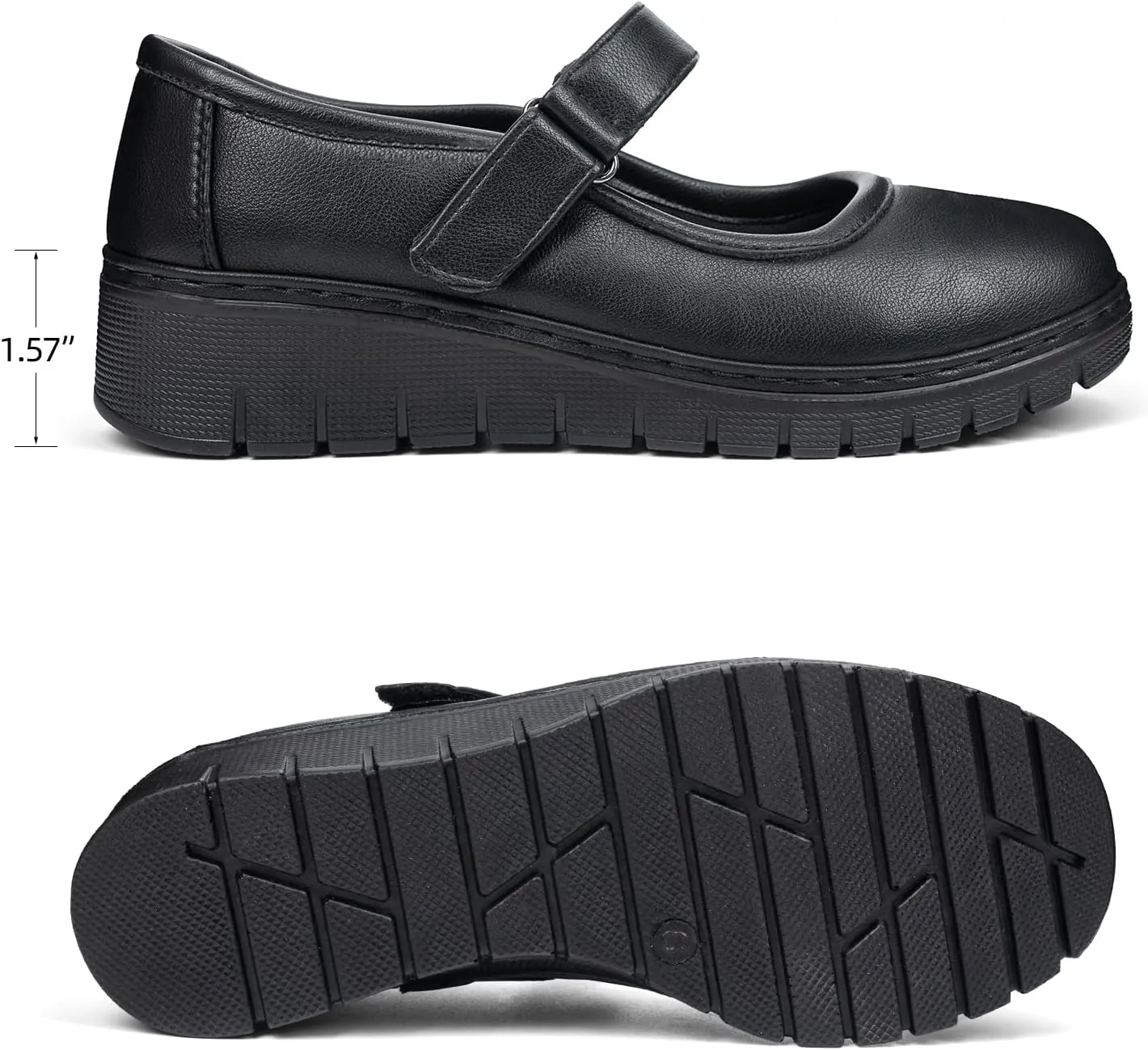 Women’s Mary Jane Shoes for Bunions Comfortable Orthotic Dress Shoes Non-Slip Orthopedic Work Shoes