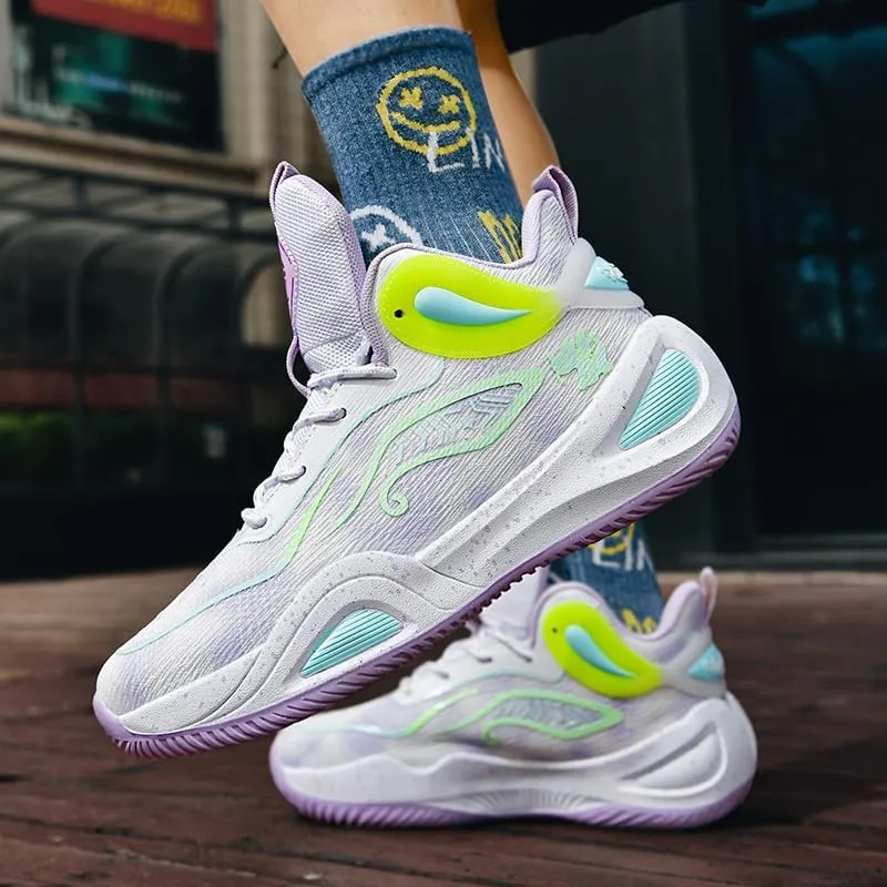 Womens Mens Basketball Shoes Fashion Breathable Athletic Sneakers Lightweight Non Slip Outdoor Sport Volleyball Shoe