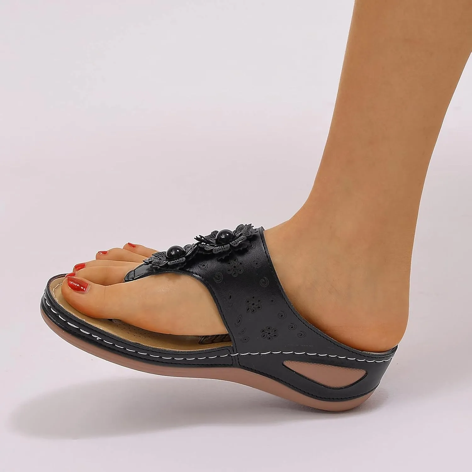 Womens Orthotic Sandals with Arch Support Comfortable Walking Slides for Plantar Fasciitis Relief Summer Beach Outdoor Sport Recovery