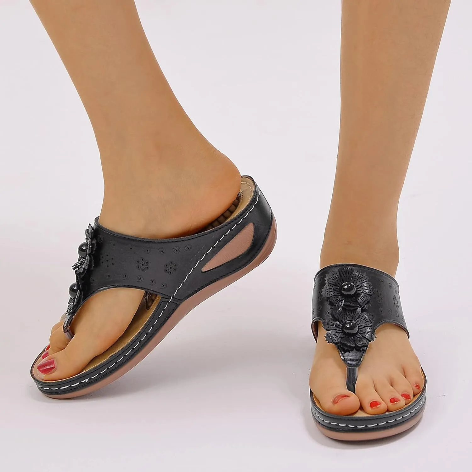 Womens Orthotic Sandals with Arch Support Comfortable Walking Slides for Plantar Fasciitis Relief Summer Beach Outdoor Sport Recovery
