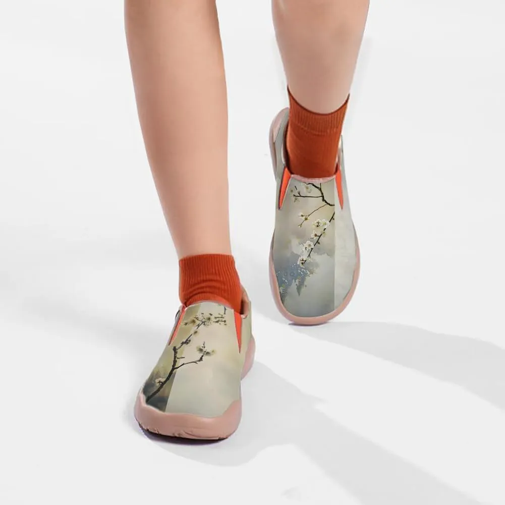 Women's Painted Leather Loafers Casual Shoes Slip On Comfortable Lightweight Art Colorful Travel Sneakers