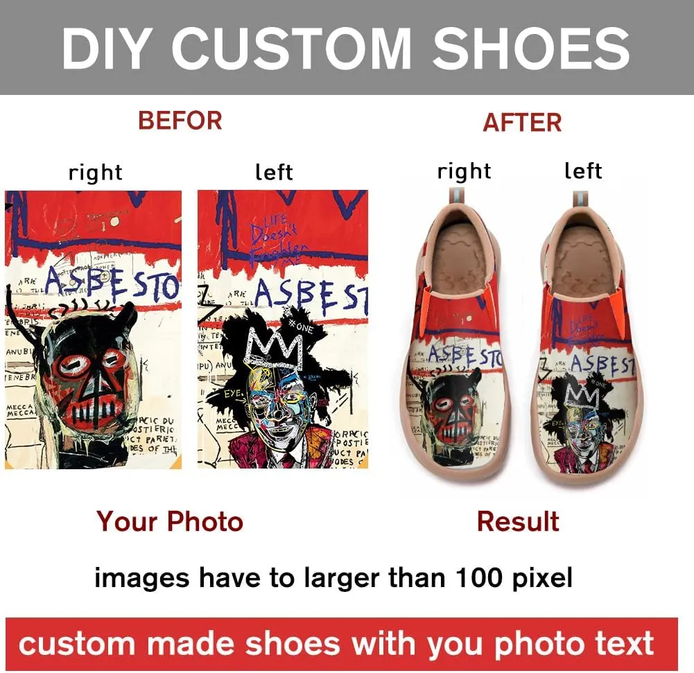 Women's Painted Loafers Slip-On Walking Travel Shoes Ladies Floral Art Sneakers