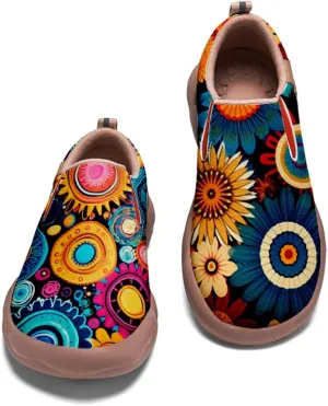 Women's Painted Travel Shoes Casual Slip On Comfortable Walking Loafers