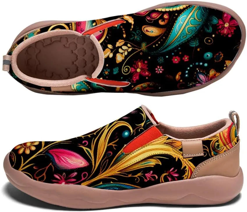 Women's Painted Travel Shoes Casual Slip On Comfortable Walking Loafers