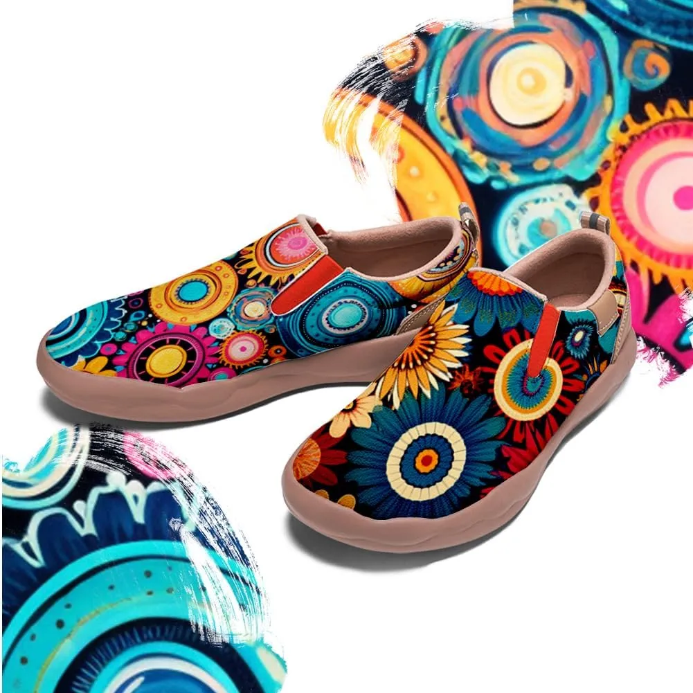 Women's Painted Travel Shoes Casual Slip On Comfortable Walking Loafers
