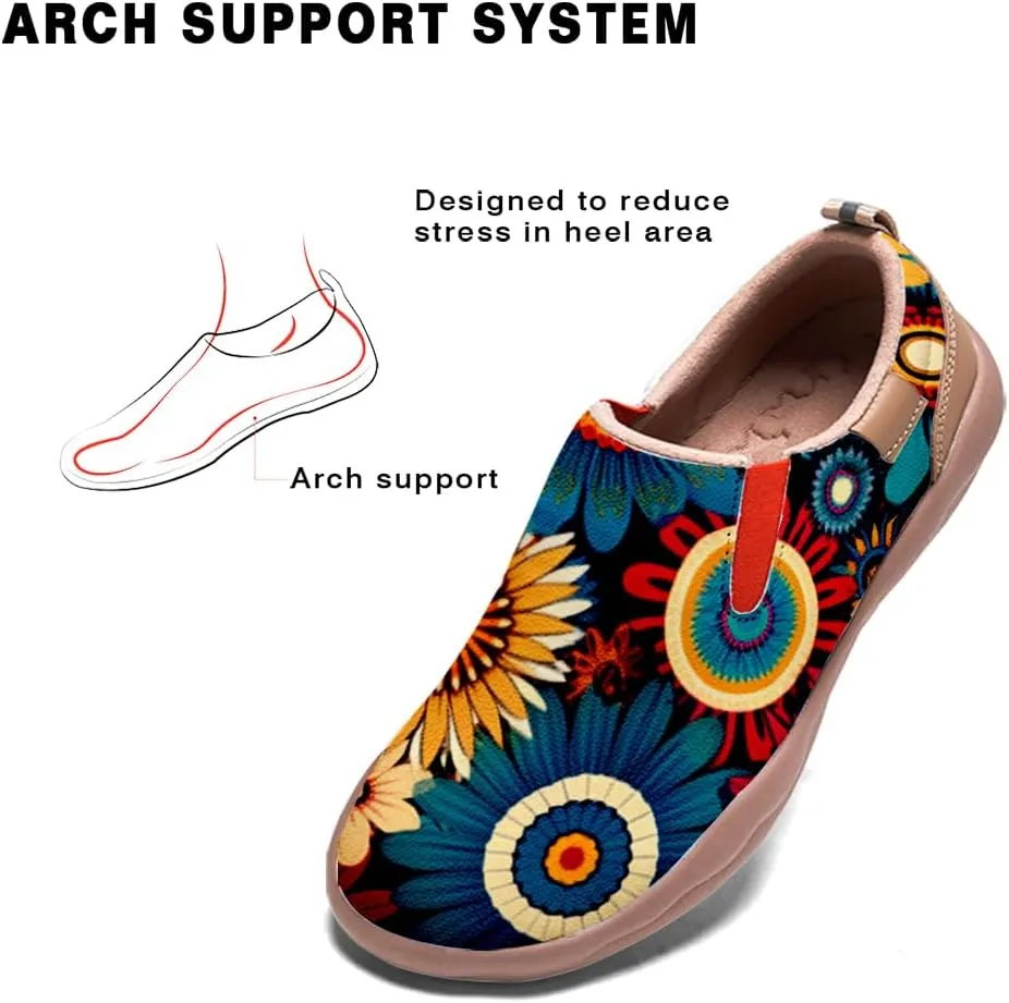 Women's Painted Travel Shoes Casual Slip On Comfortable Walking Loafers
