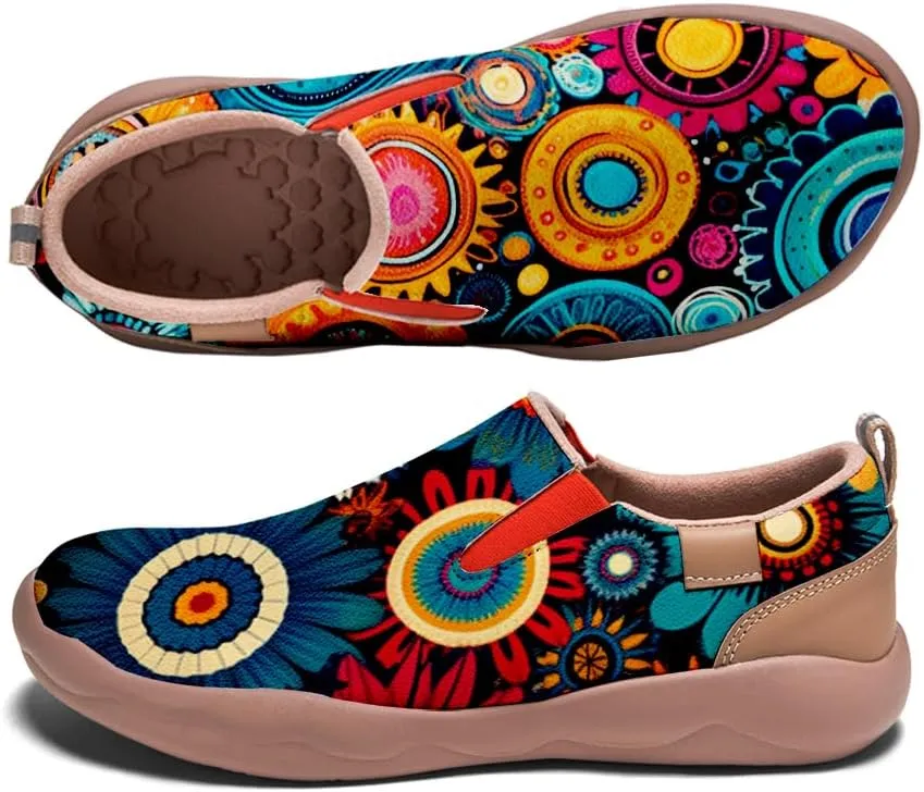 Women's Painted Travel Shoes Casual Slip On Comfortable Walking Loafers
