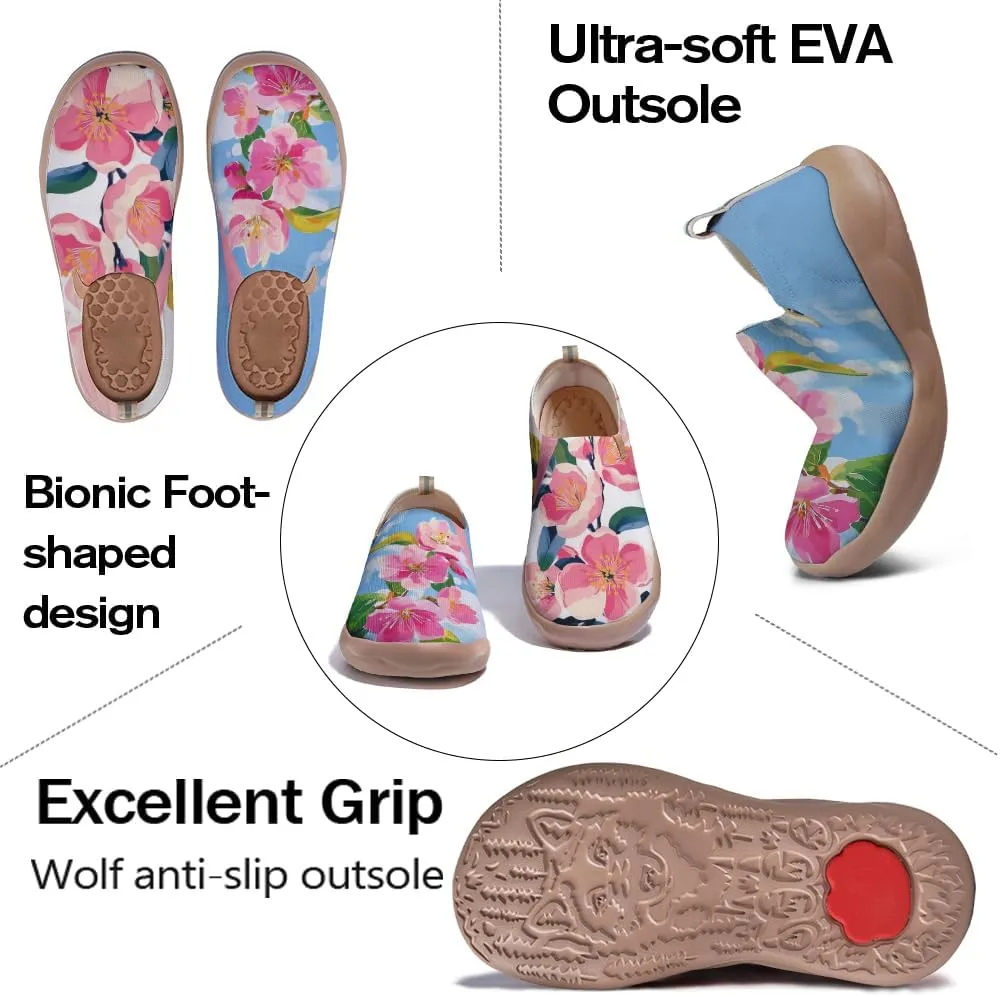 Women's Painting Slip On Travel Shoes Colorful Comfortable Lightweight Loafers Knitted Breathable Casual Walking Footwear