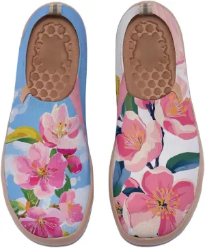 Women's Painting Slip On Travel Shoes Colorful Comfortable Lightweight Loafers Knitted Breathable Casual Walking Footwear