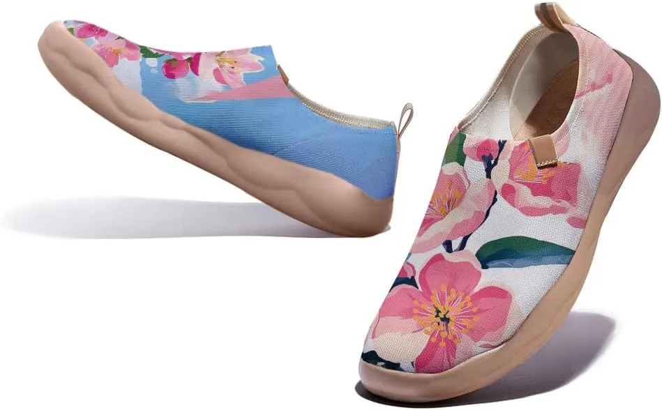 Women's Painting Slip On Travel Shoes Colorful Comfortable Lightweight Loafers Knitted Breathable Casual Walking Footwear