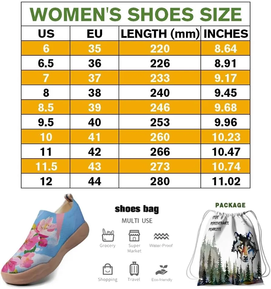Women's Painting Slip On Travel Shoes Colorful Comfortable Lightweight Loafers Knitted Breathable Casual Walking Footwear
