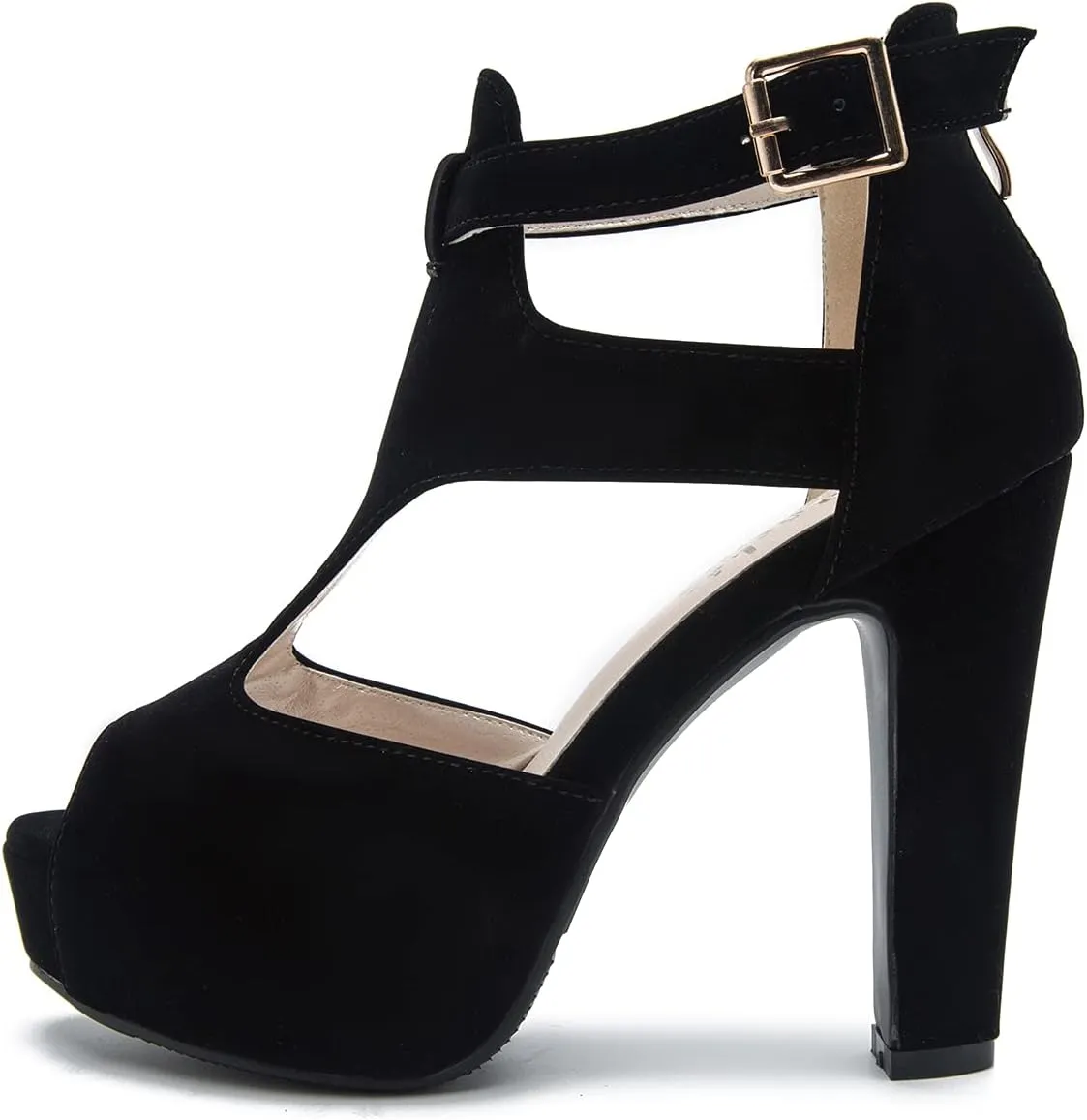 Women's Platform Chunky Block High Heel Peep-Toe Dress Sandals