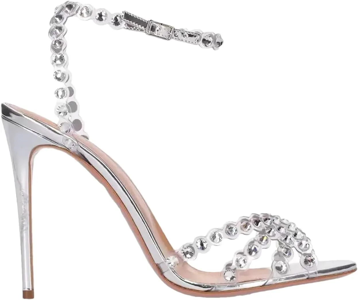 Women's Plus Size Sandals, Round Toe Rhinestone Comfort