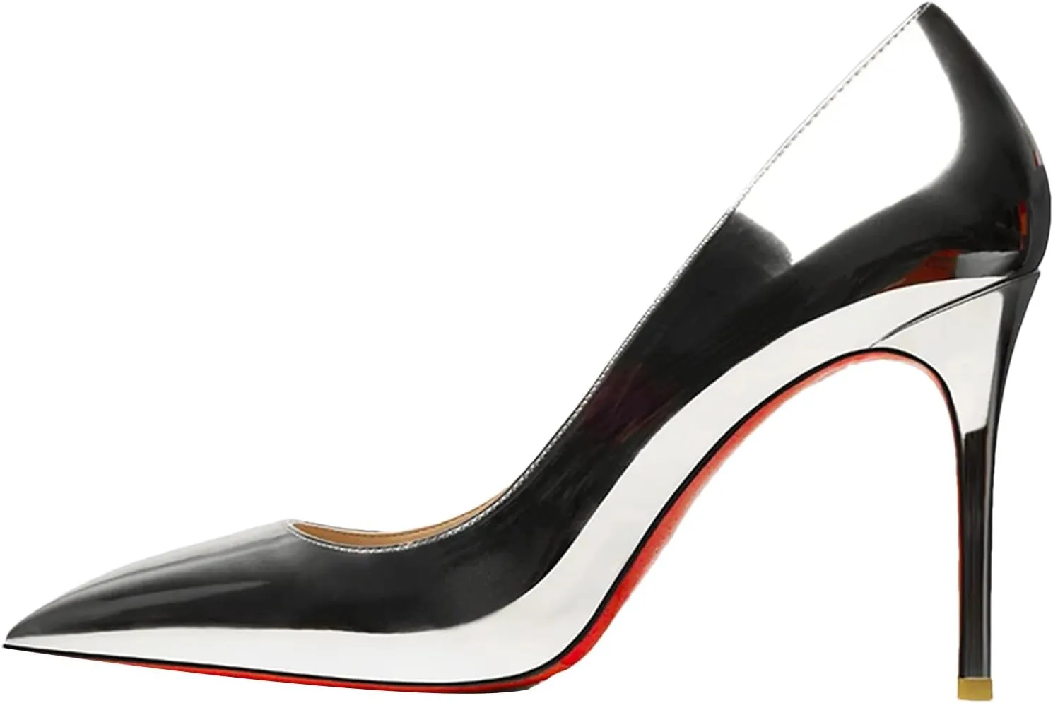 Women's Red Bottom Heels, Star Style Leather Party Pumps
