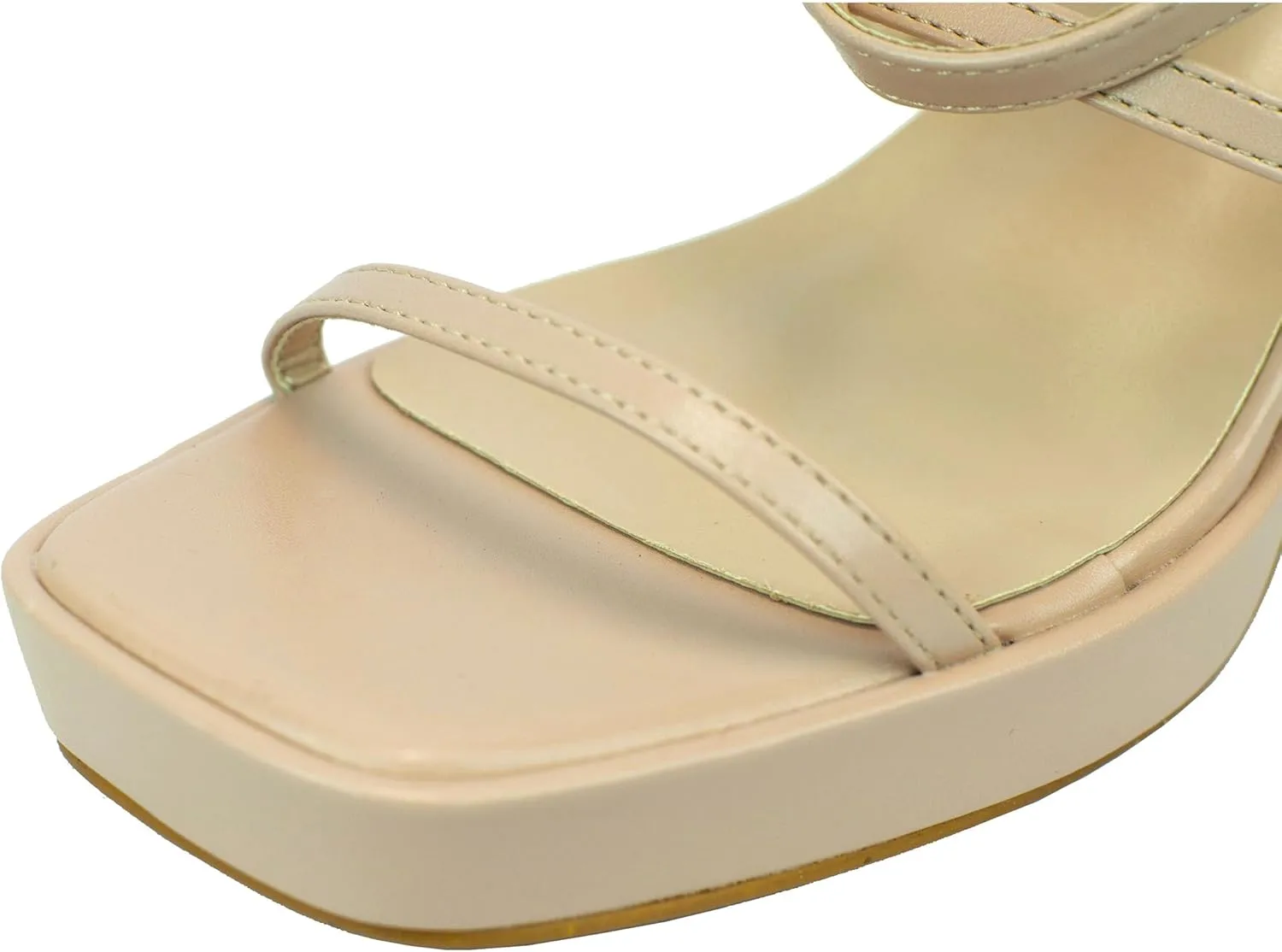 Women's Sandals Chunky High Heels Platform Buckle Straps Adult