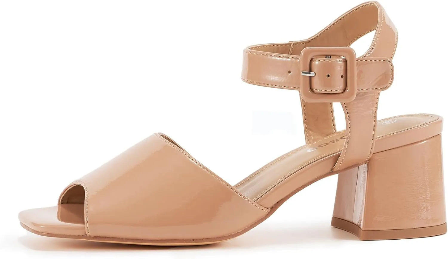 Women's Short Chunky Block Heels Strappy Heel Sandals with Square Toe Casual Dress Shoes
