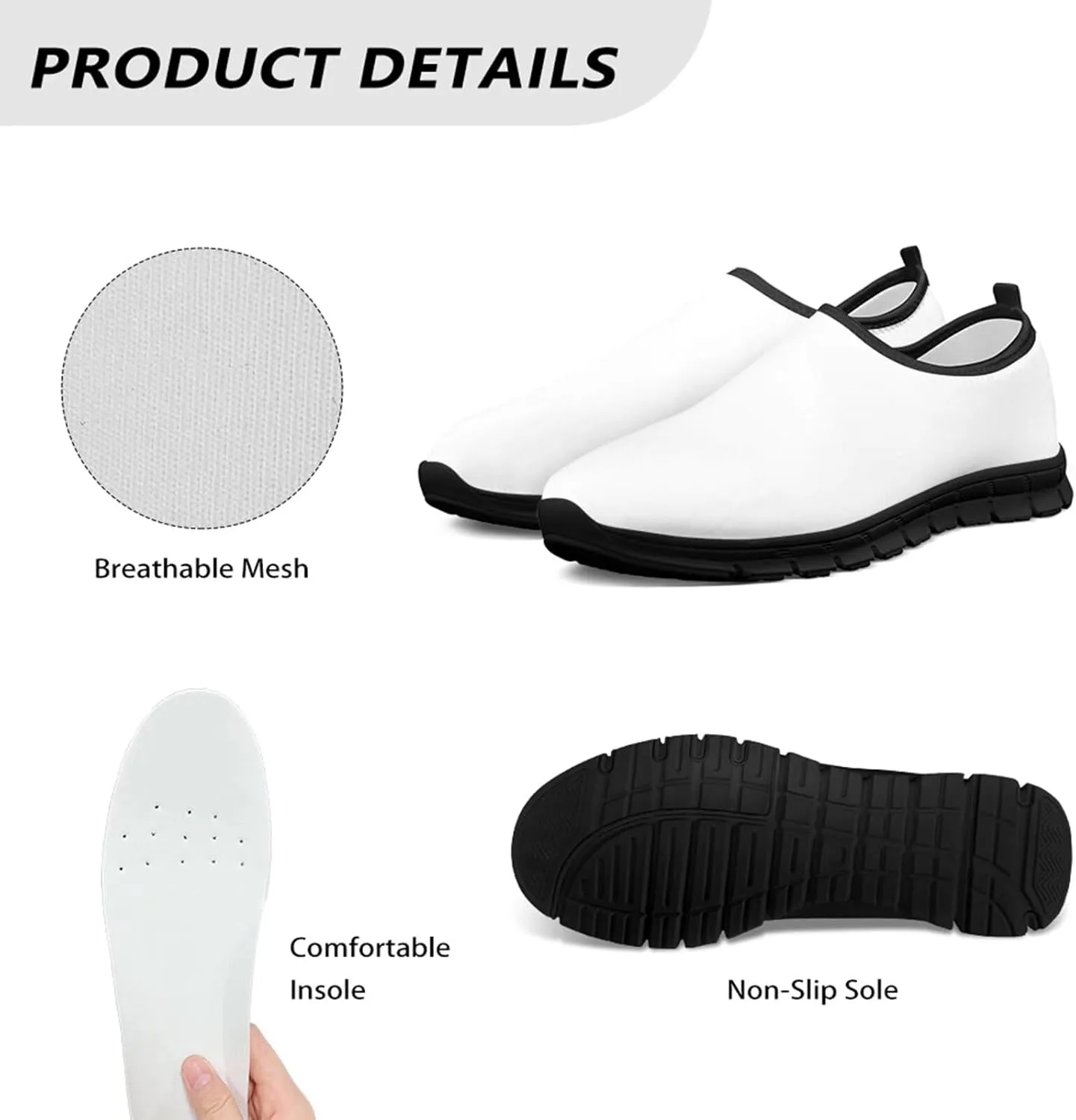 Women's Slip-on Fashion Casual Loafers Lightweight Travel Walking Shoes Non Slip Sports Running Sneakers US 5.5-11.5