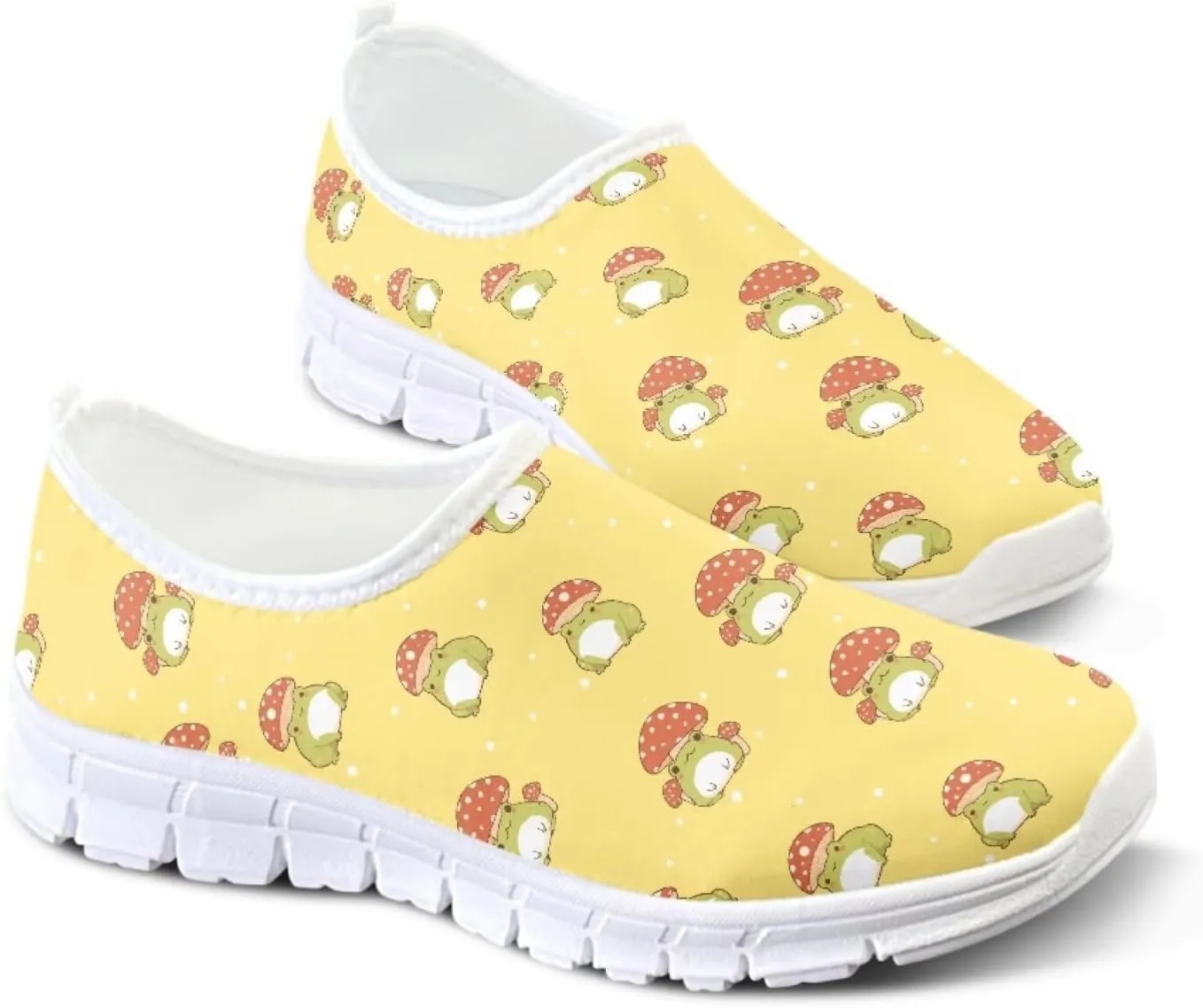Women's Slip on Sneakers Casual Shoes Loafers Non Slip Breathable Comfortable Walking Sneakers Gifts for Women Girls White Sole Size 5.5-11.5
