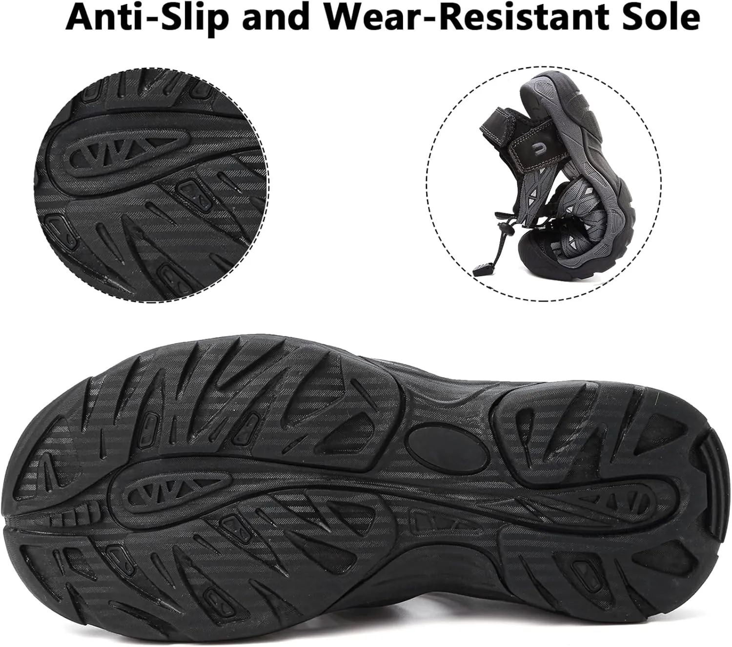 Women's Sport Hiking Sandals Closed Toe Summer Outdoor Athletic Walking Sandal Adventure Lightweight Comfortable Beach Sandals Water Shoes