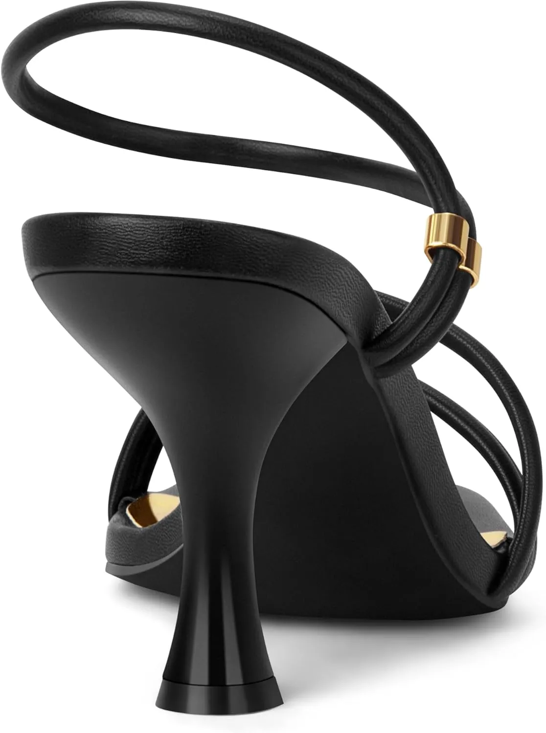 Women's Strappy Kitten Heels Square Open Toe Sandals Party Wedding Ankle Strap Shoes