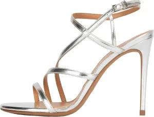 Women's Strappy Peep Toe Sandals, Spring-Summer Wedding Stilettos