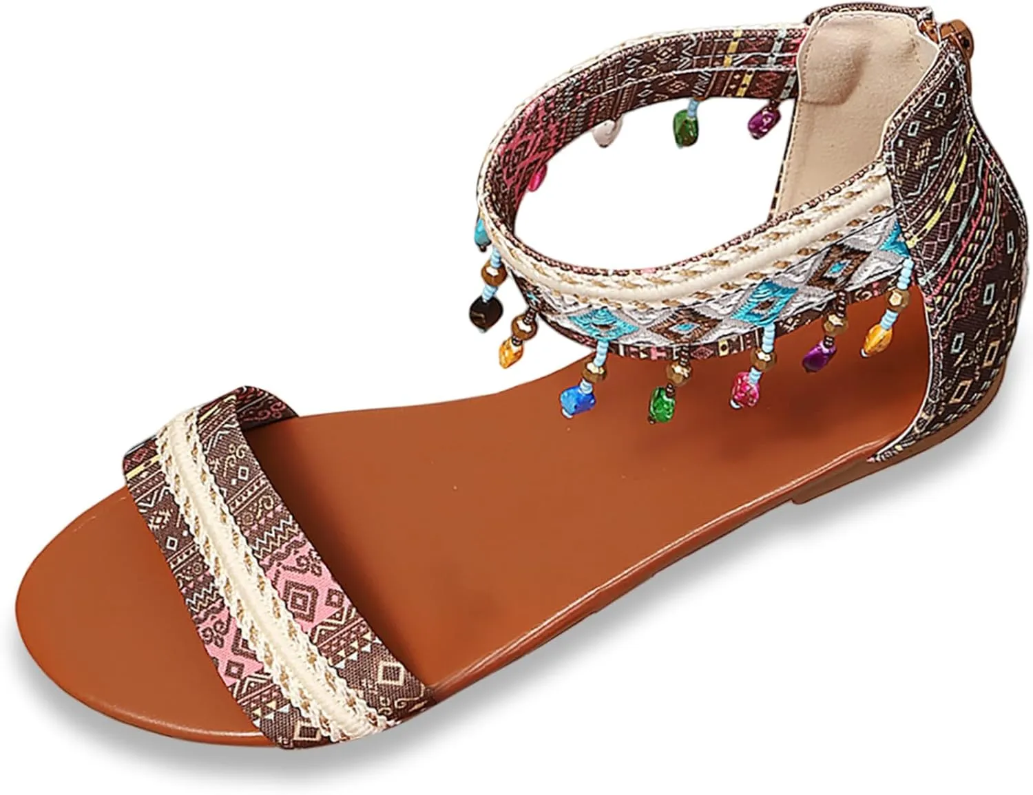 Womens Wide Sandals Cute Beach Wedding Shoes With Arch Support Lightweight Leather Slide On Shoes Women Platform Slides