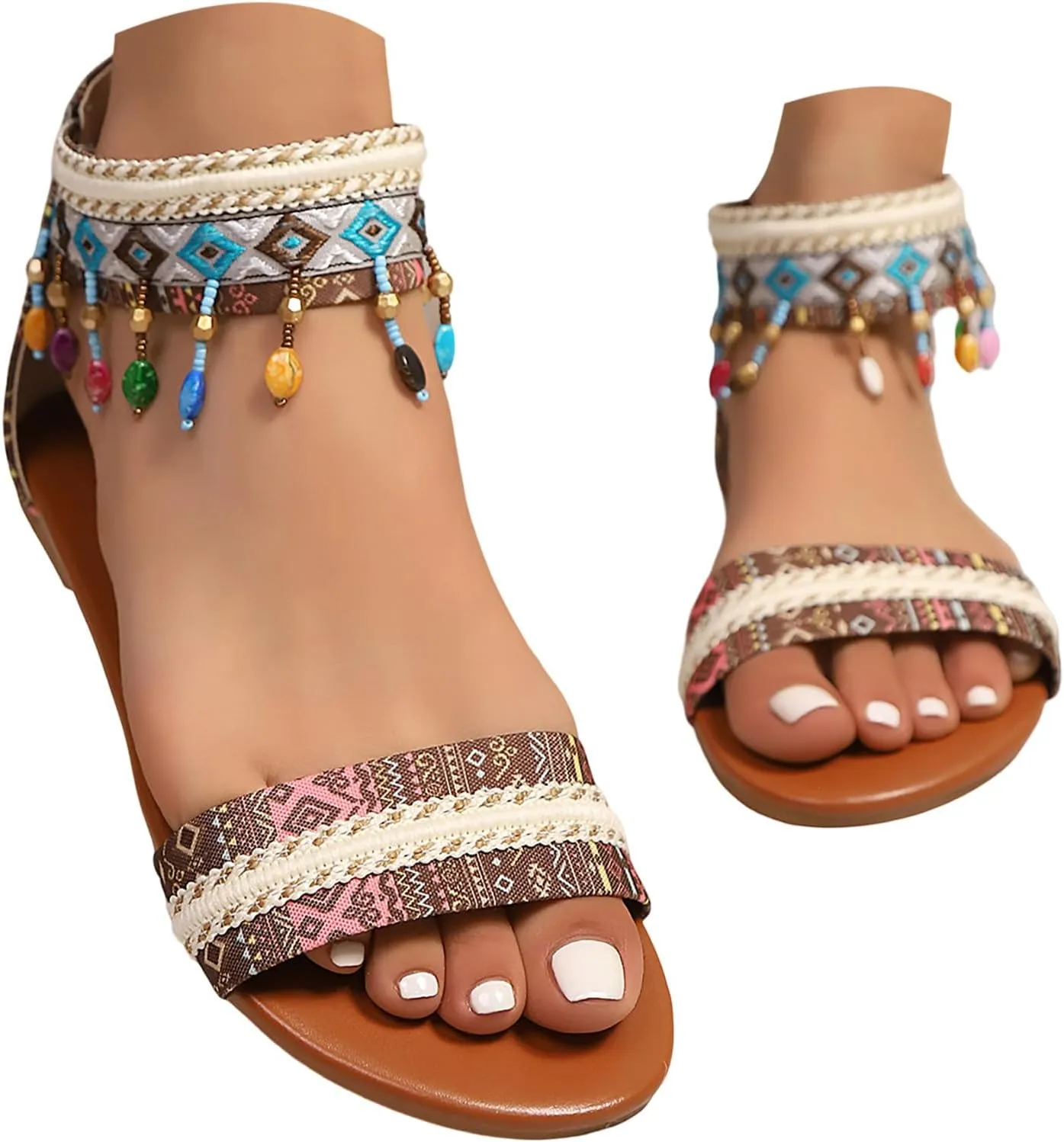 Womens Wide Sandals Cute Beach Wedding Shoes With Arch Support Lightweight Leather Slide On Shoes Women Platform Slides