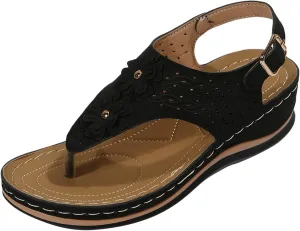 Womens with Arch Support Walking Sandals Orthopedic Recovery Slides Comfortable Adjustable Straps Thick Cushion Summer Beach Casual Outdoor Footwear
