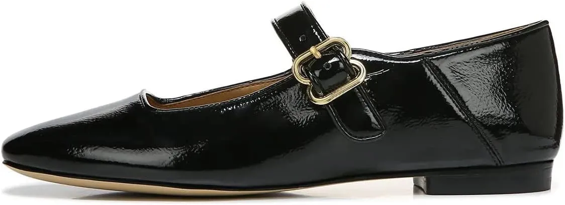 XYD Women Comfy Closed Square Toe Mary Jane Flats Low Heel Single Strap Buckled Outdoor Casual Dress Shoes