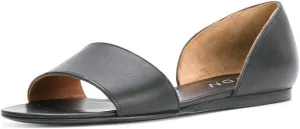 YDN Western Open Toe D'Orsay Casual Flats Sandals Slip on Comfy Walking Shoes Size 4-16 US